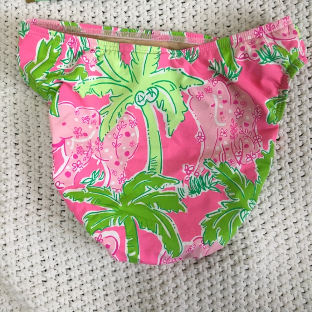 LILLY PULITZER COLORFUL PINK AND GREEN 2 PIECE SIZE 2 WOMANS SWIM SUIT - Picture 9 of 9